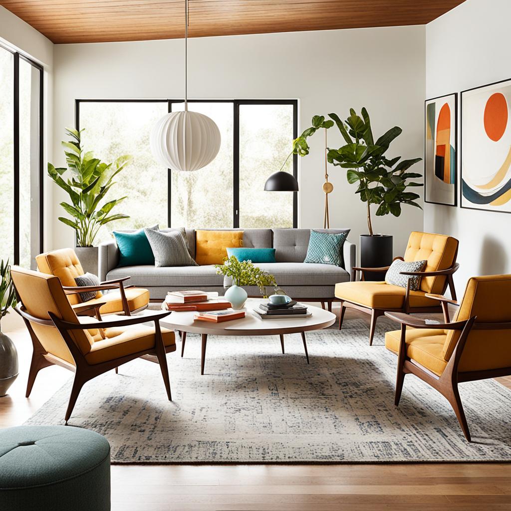 Mid-century modern living room