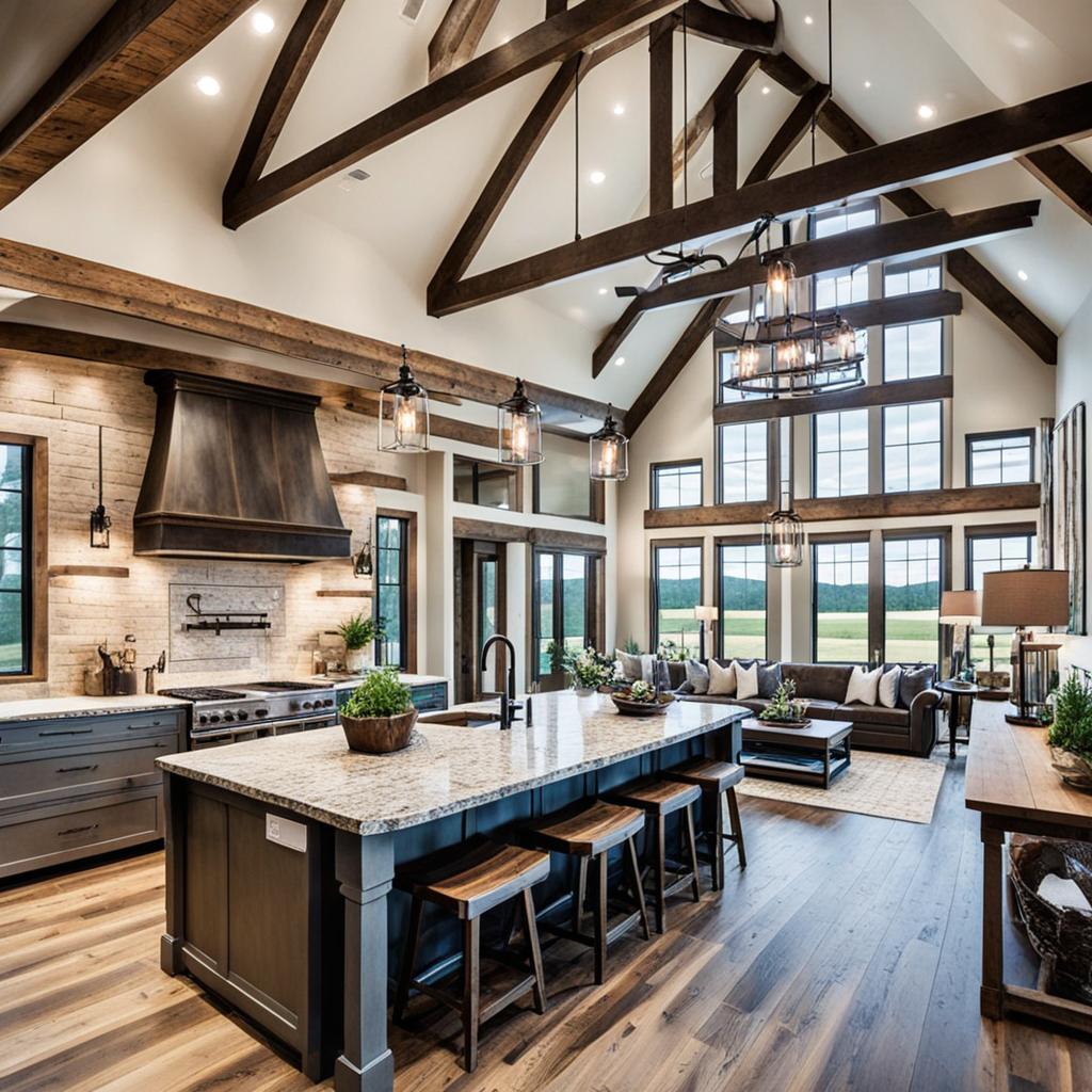 Modern barndominium design with luxury finishes