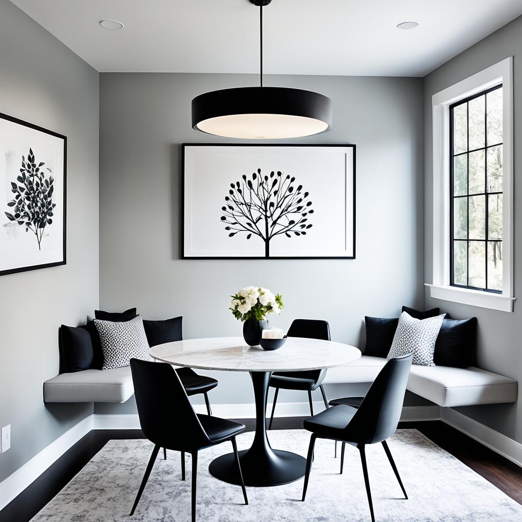 Modern minimalist breakfast nook