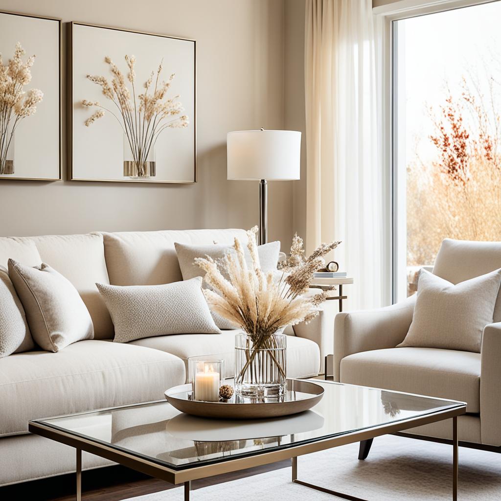 Neutral living room accessories