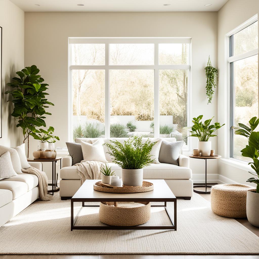 Neutral living room with simple elegance