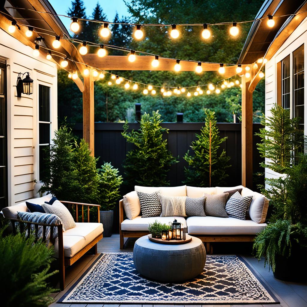 Outdoor string lights decor