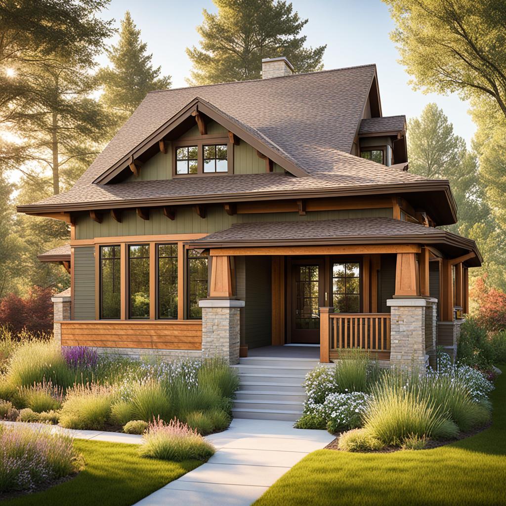 Prairie-style bungalow with horizontal lines