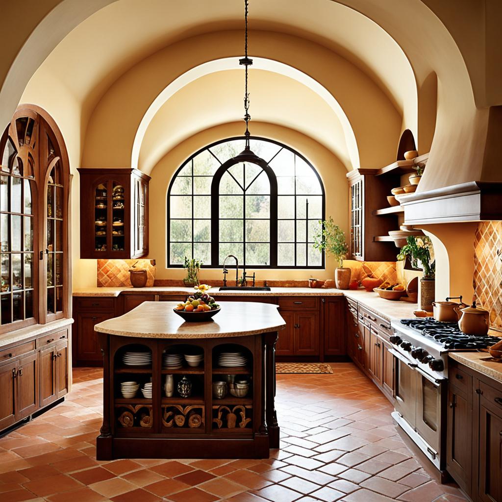 Spanish archways in kitchen design