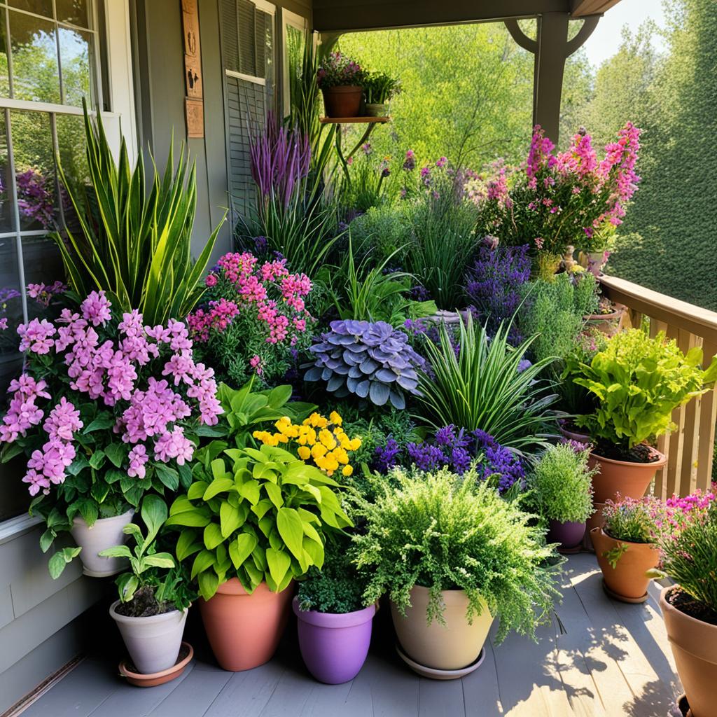 Spring porch plants