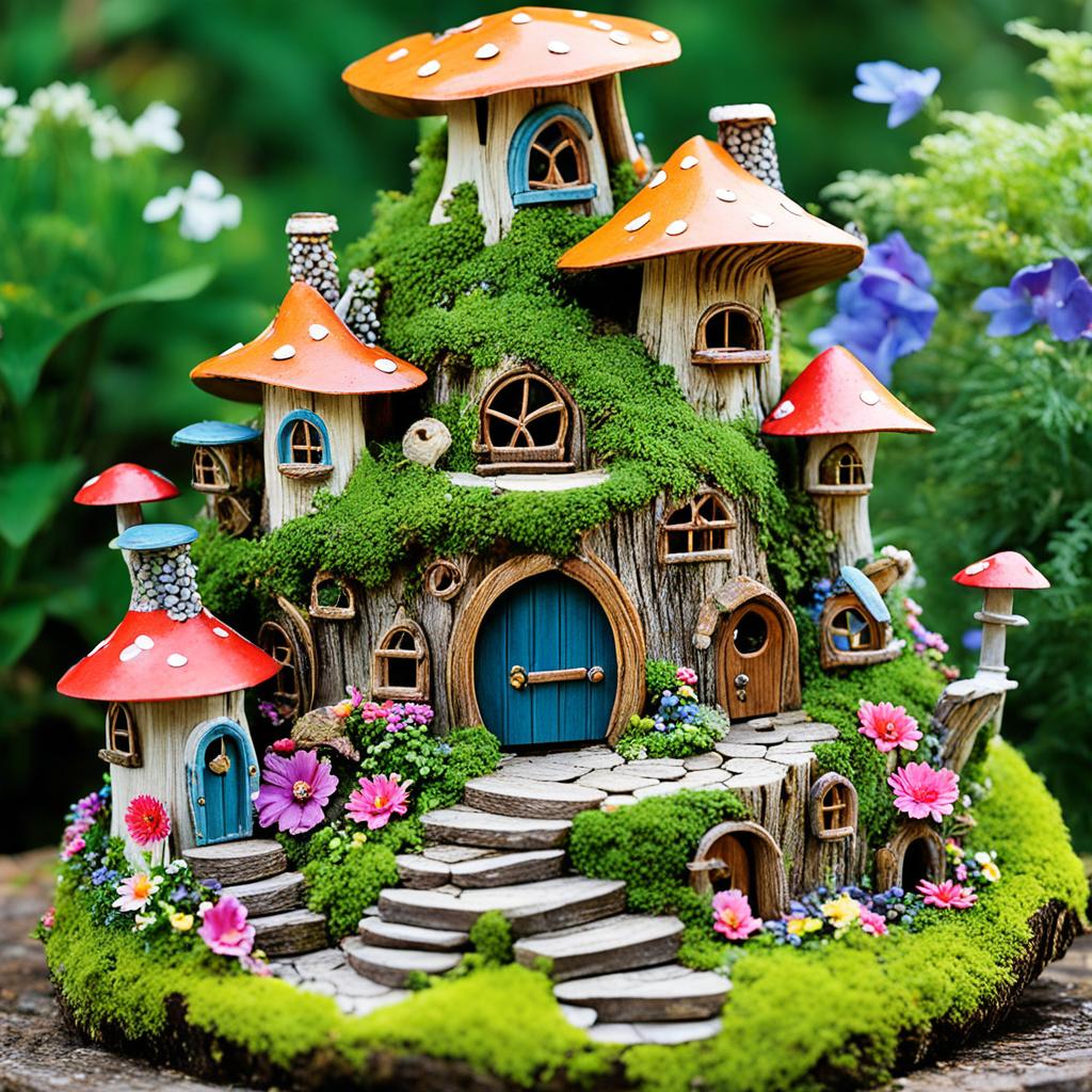 Stump fairy houses