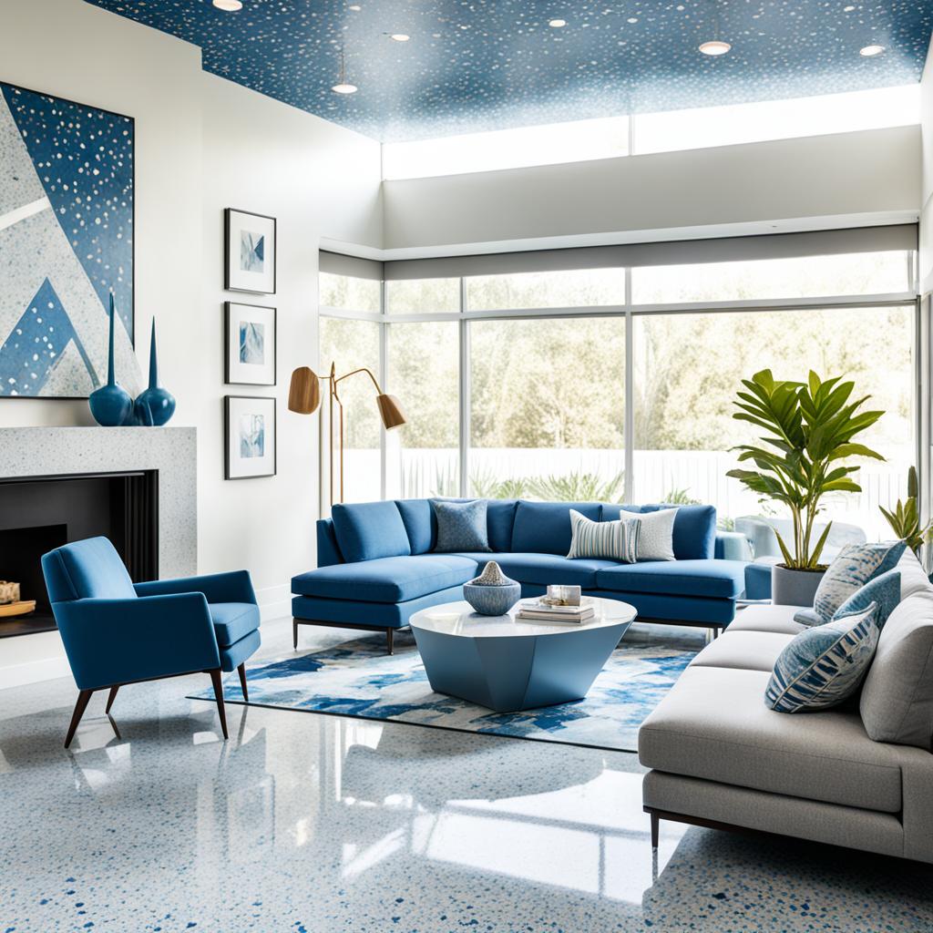 Terrazzo flooring in different spaces