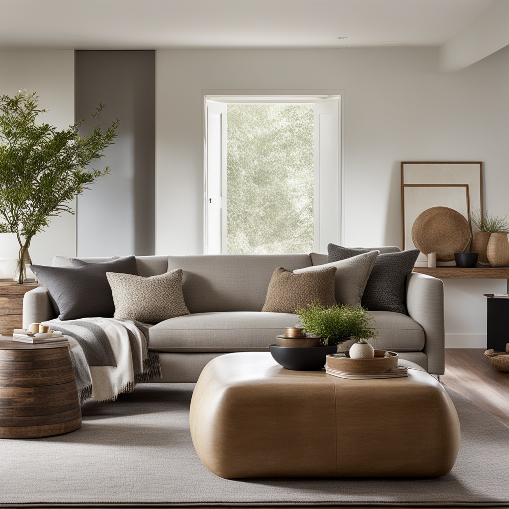 Textured neutral living room