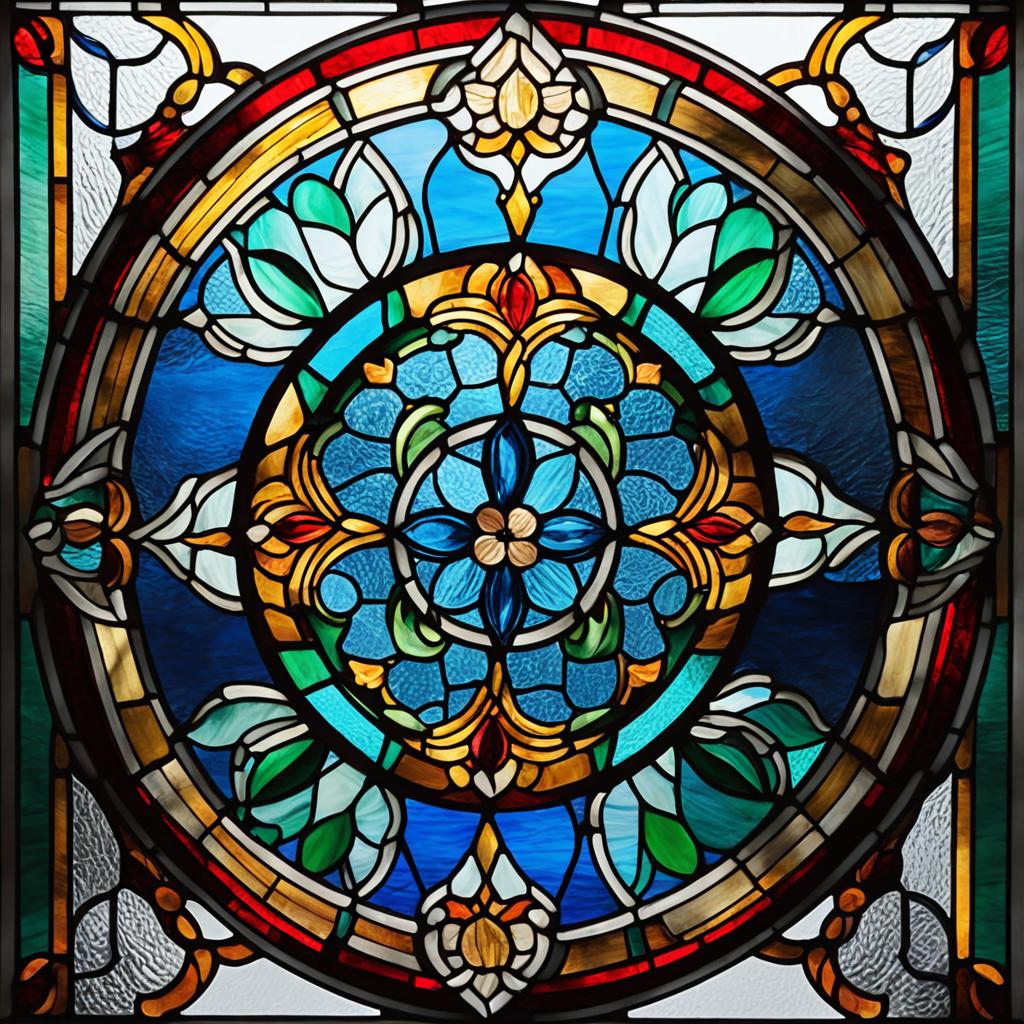 Traditional stained glass artwork