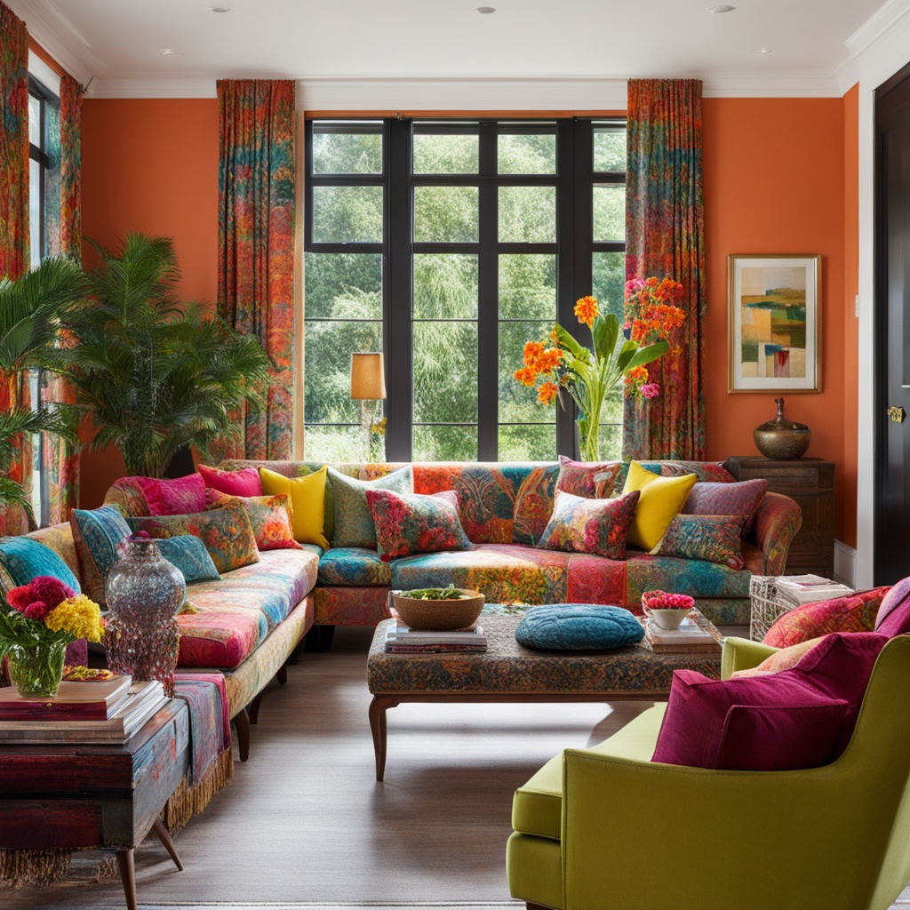 Vibrant living spaces with colorful home accents