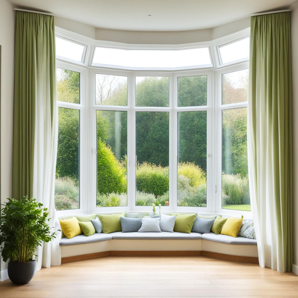 bay window curtains