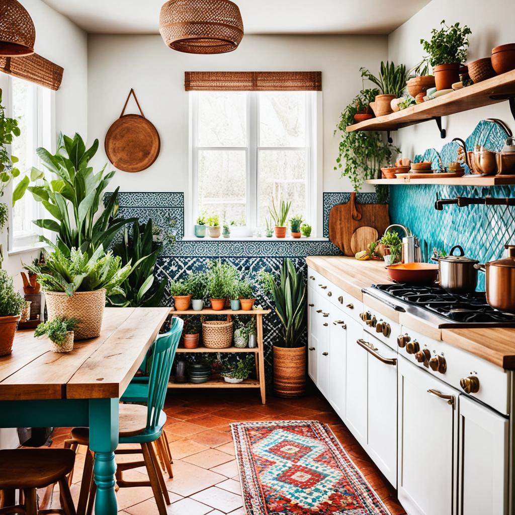 bohemian kitchen decor