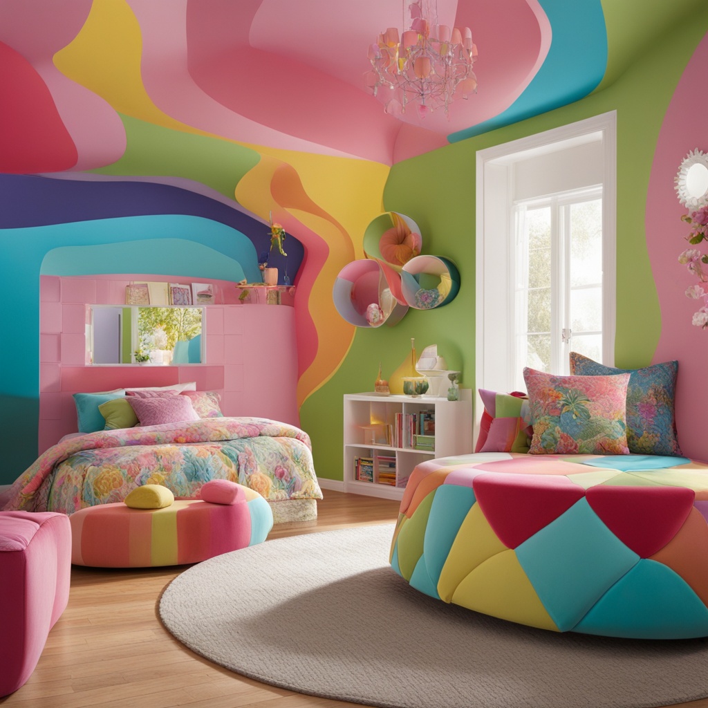 colorful kids' room paint