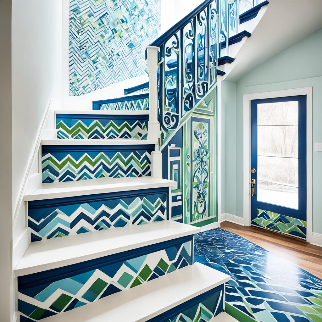 creative painted stairs