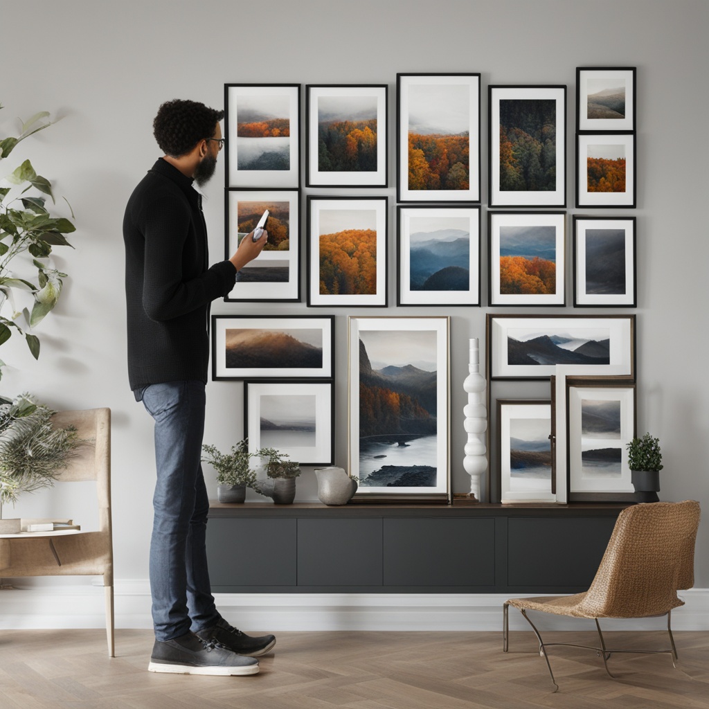 gallery wall picture arrangement