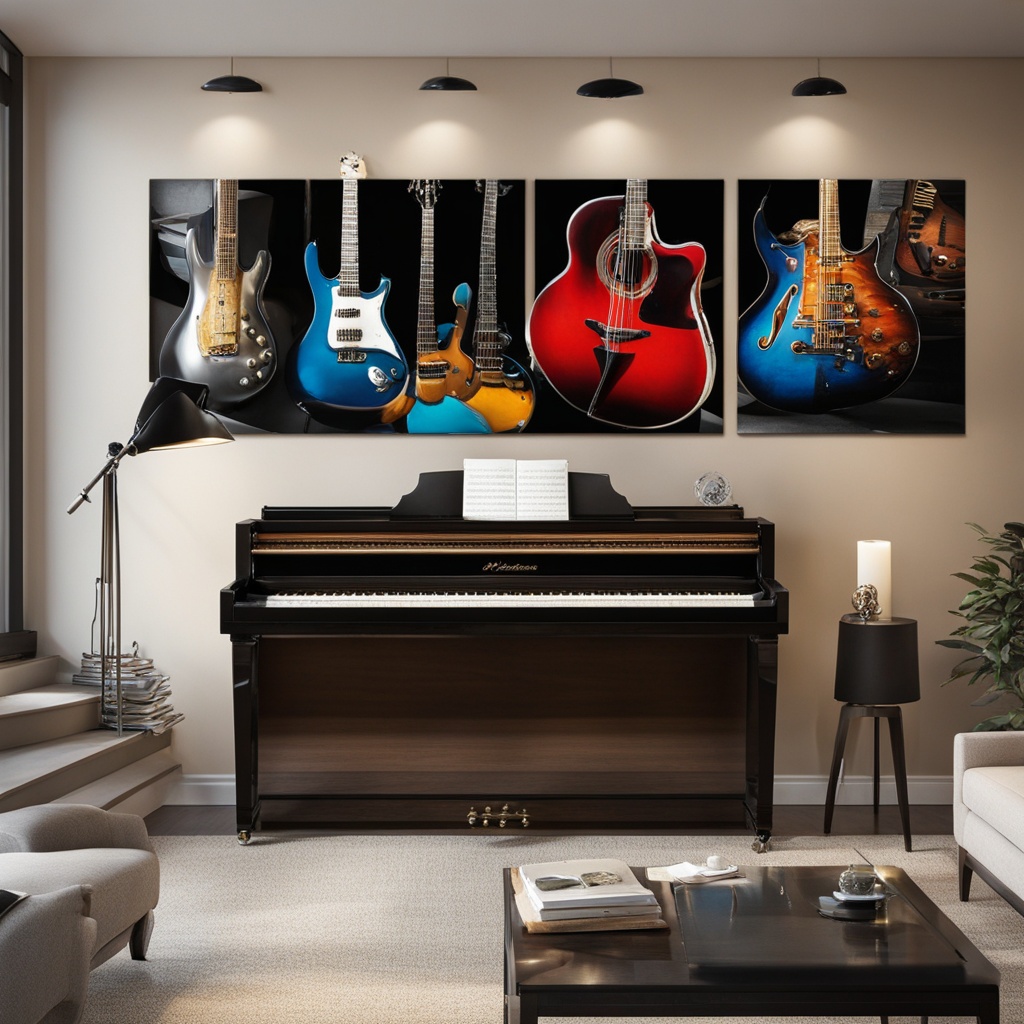 music-themed wall art