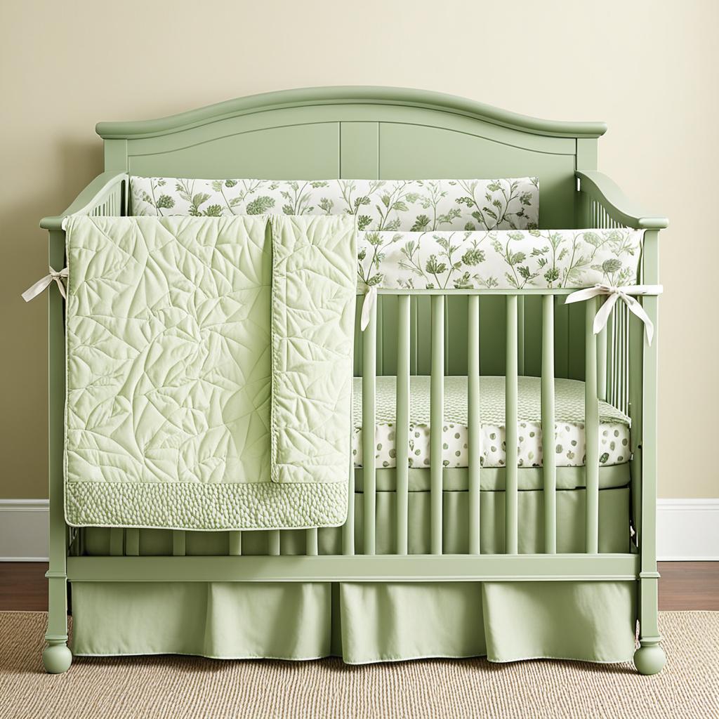 sage green crib bedding