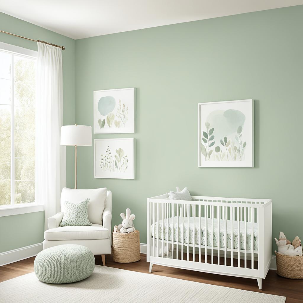 sage green nursery wall color