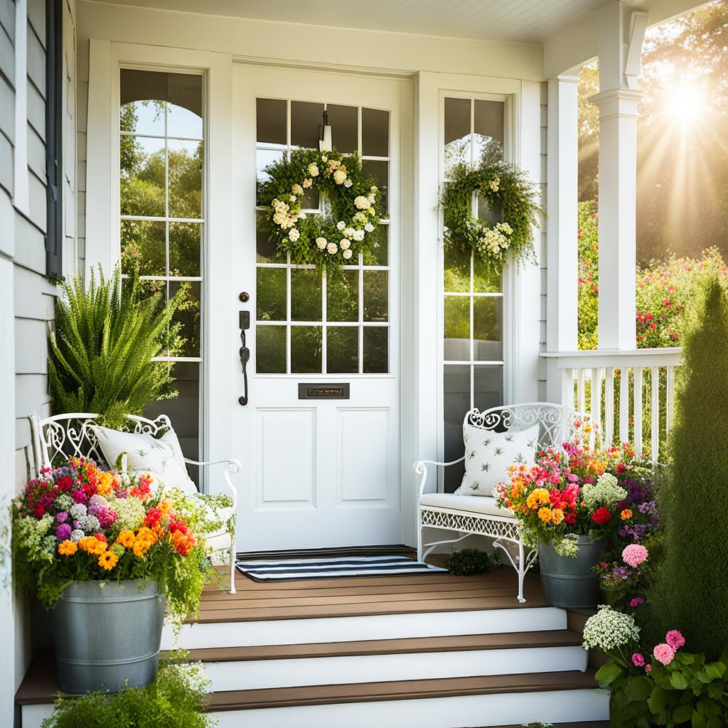 spring front porch decor