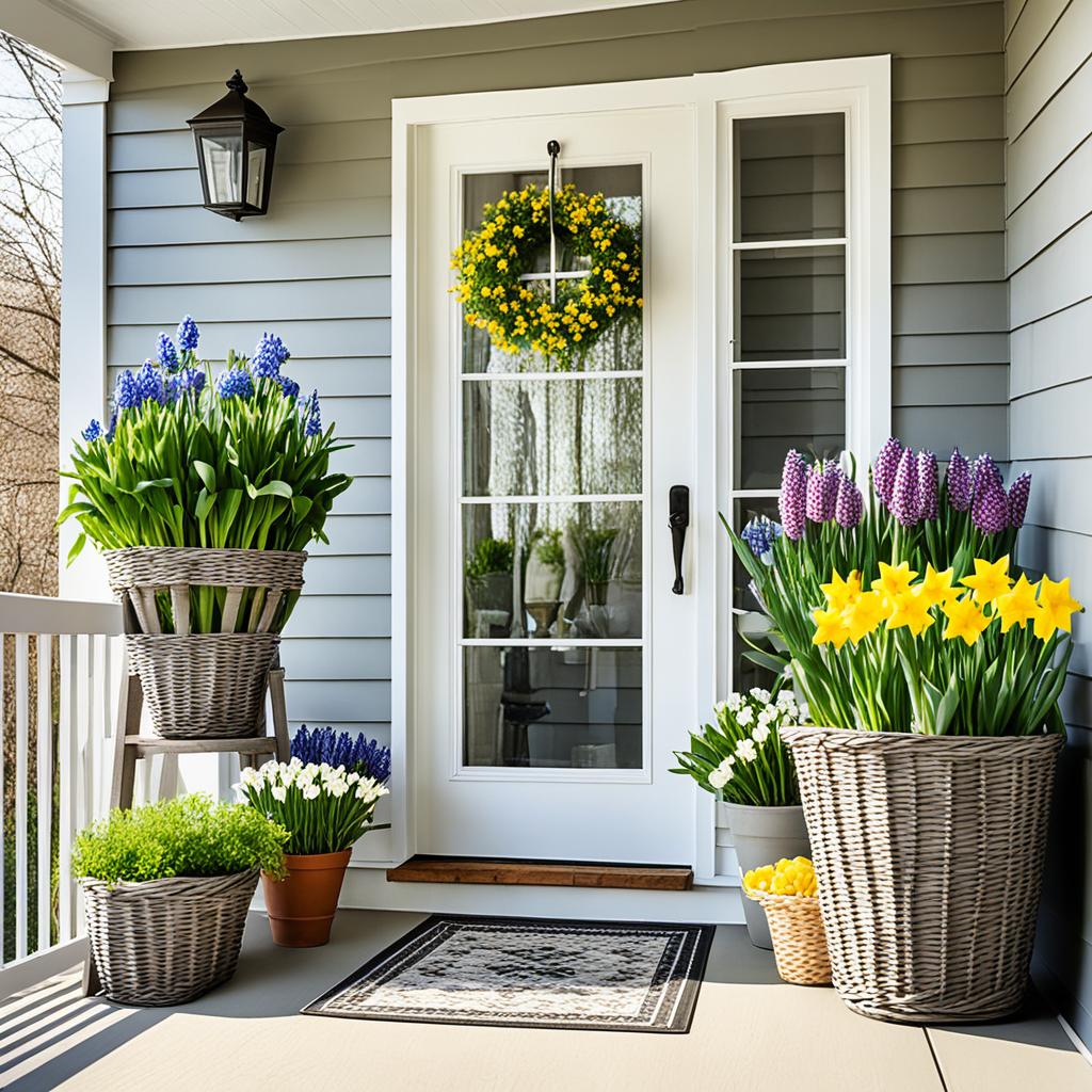 spring porch planters