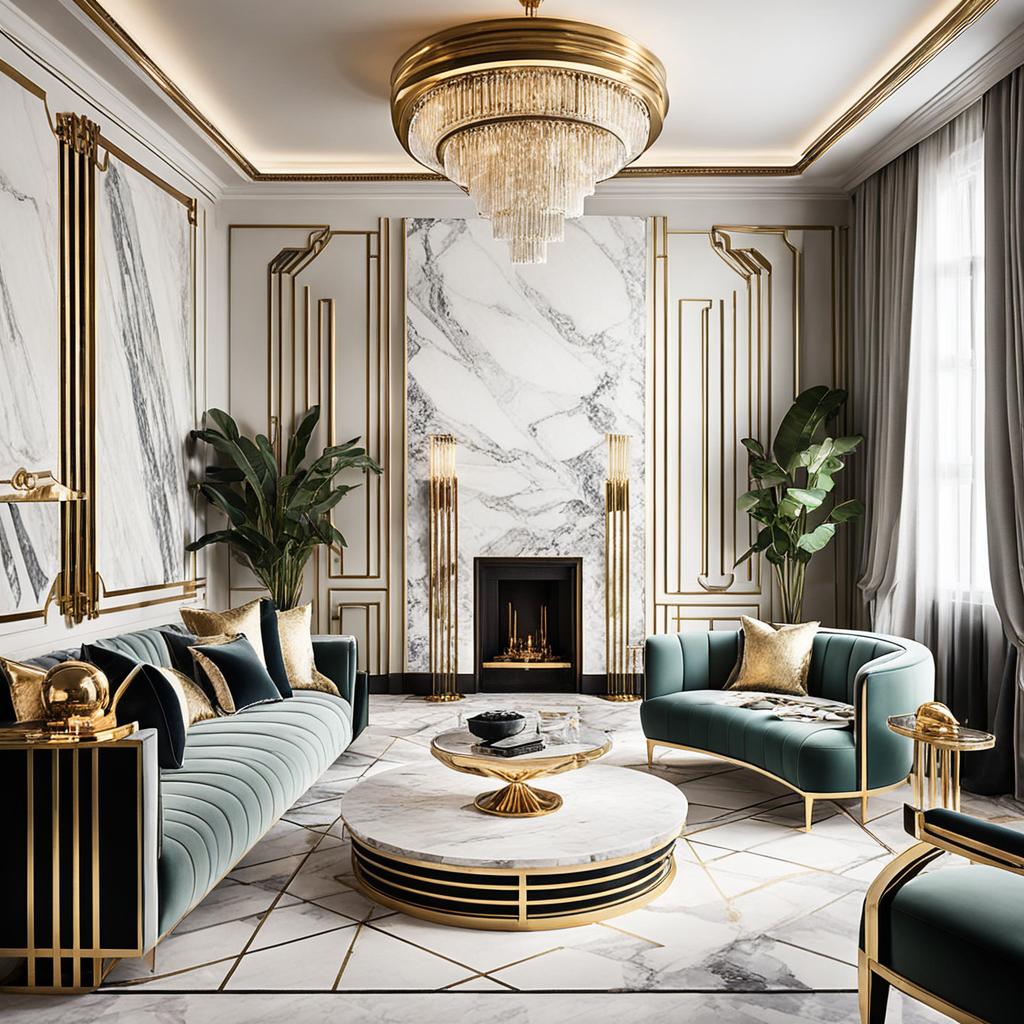 Art Deco luxurious materials