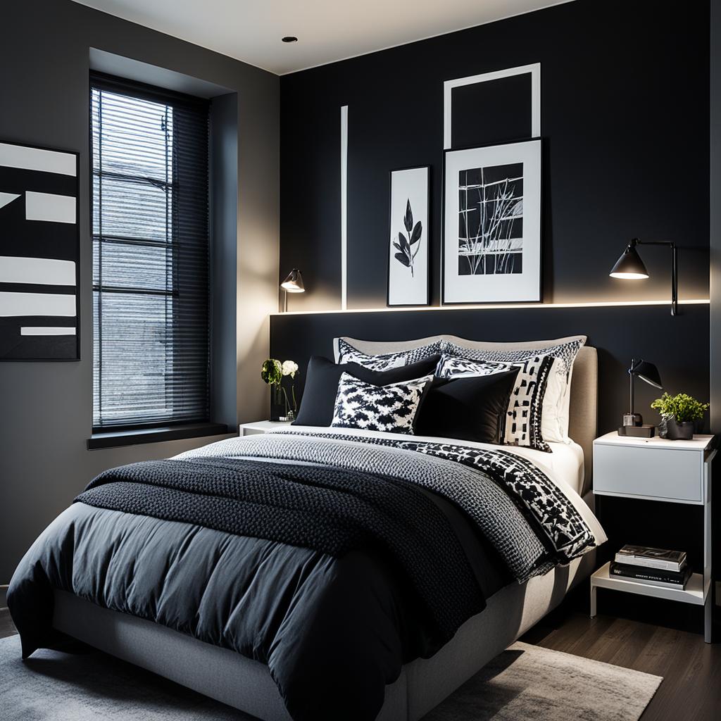 Balancing light and dark in bedroom design