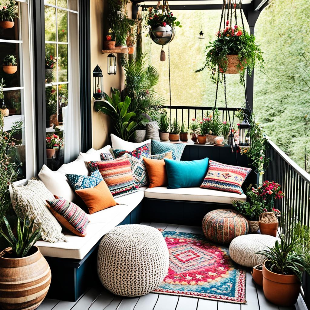 Boho chic patio designs