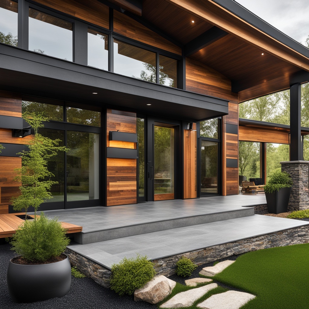 Contemporary rustic home exterior