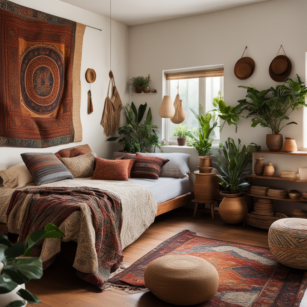 Global-inspired bedroom style