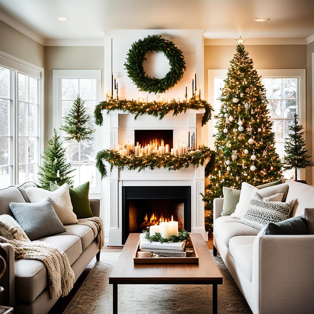 Holiday ambiance with Christmas decorations