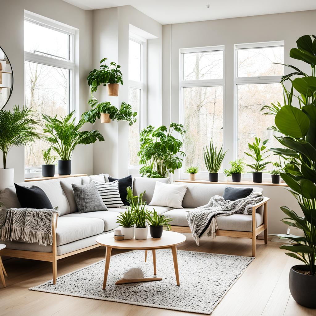 Indoor plants in Scandinavian decor