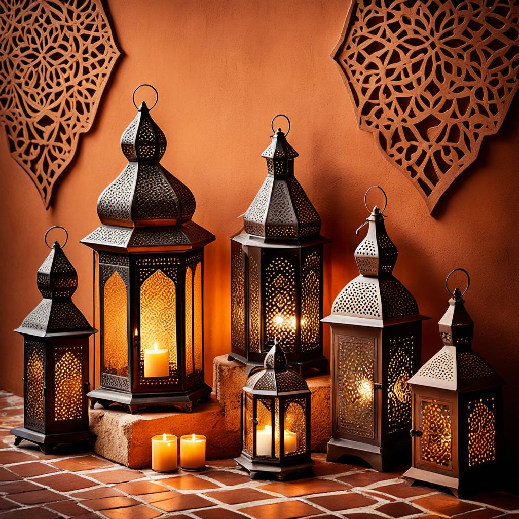 Moroccan lanterns and geometric patterns