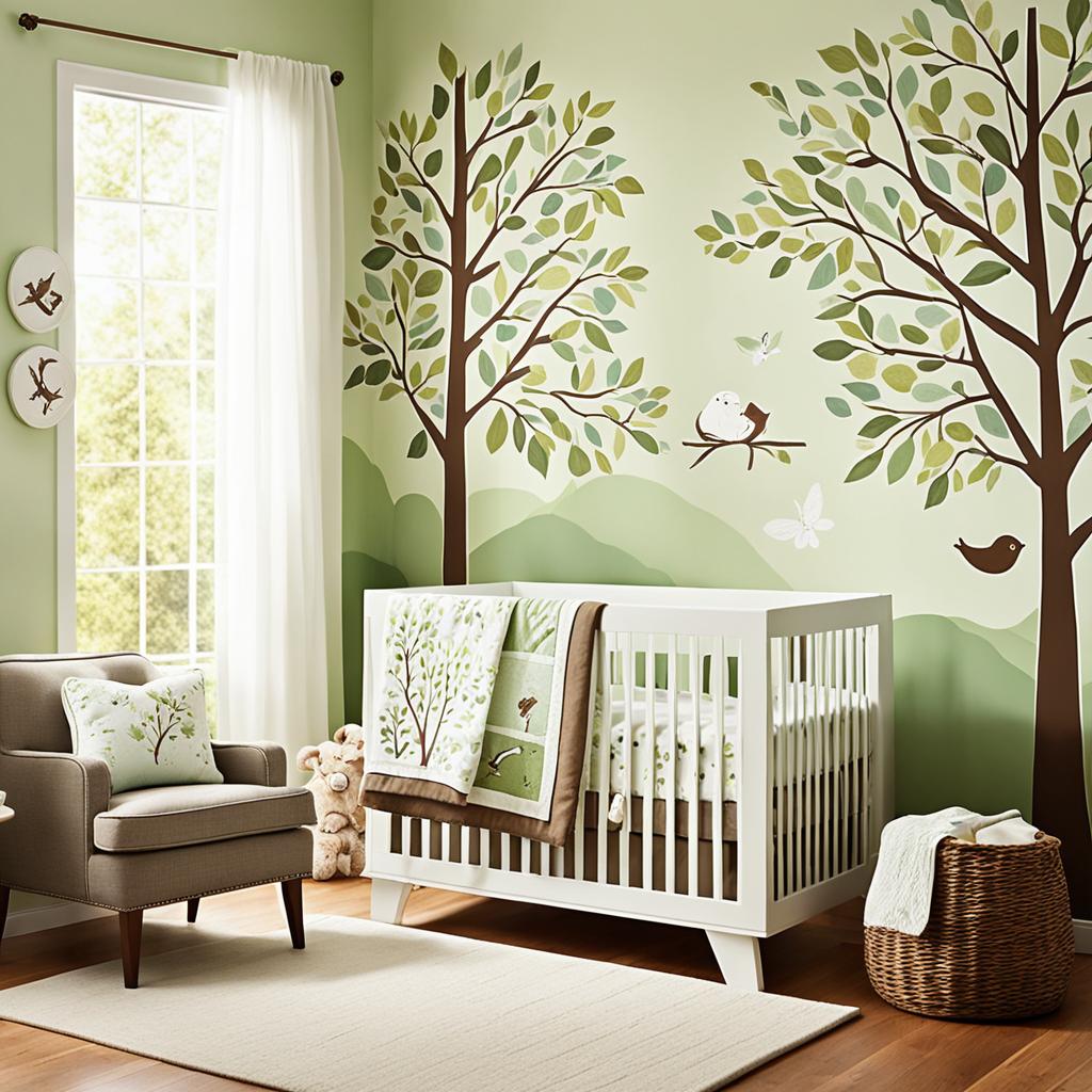 Nature-inspired nursery colors