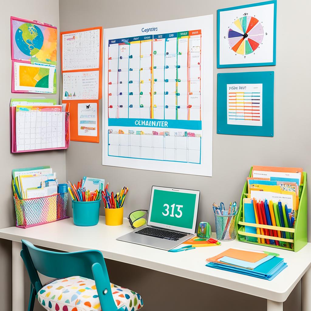 Organizing kid's study area