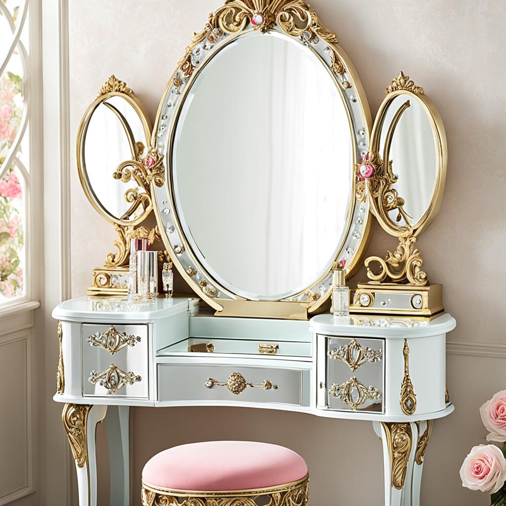 Princess vanity tables and mirrors