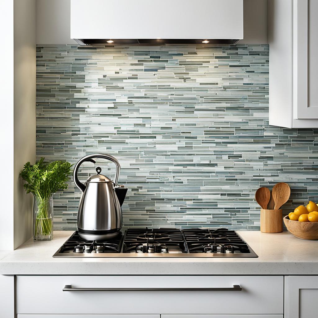 Seamless backsplash designs in minimalist kitchen