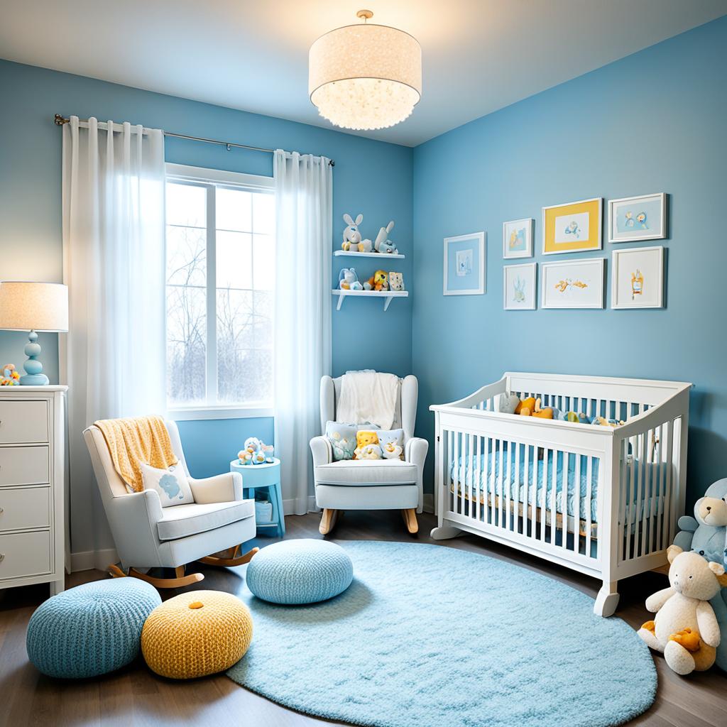 Soothing blue nursery for better infant sleep