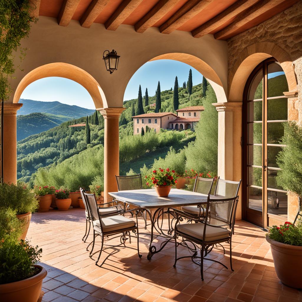 Tuscan style home with terracotta tiles