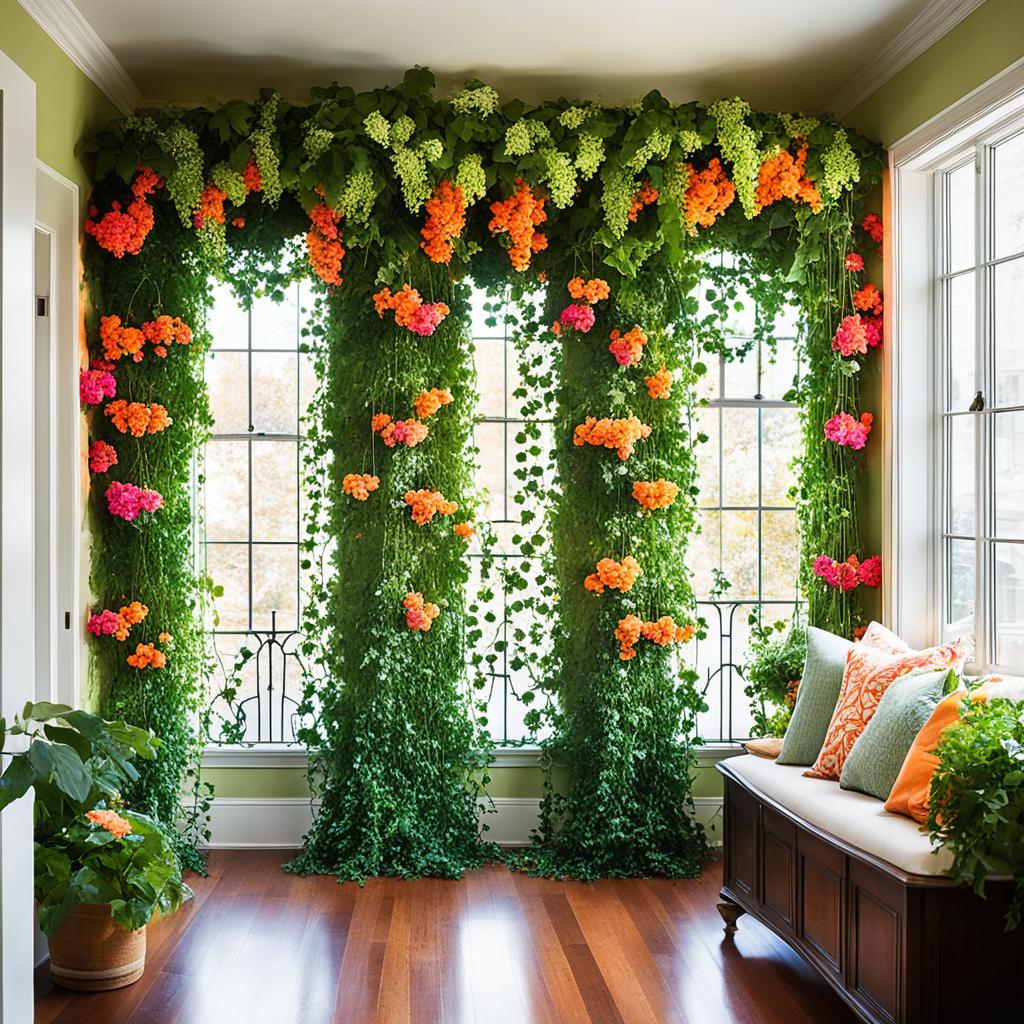 Vertical gardening in sunroom