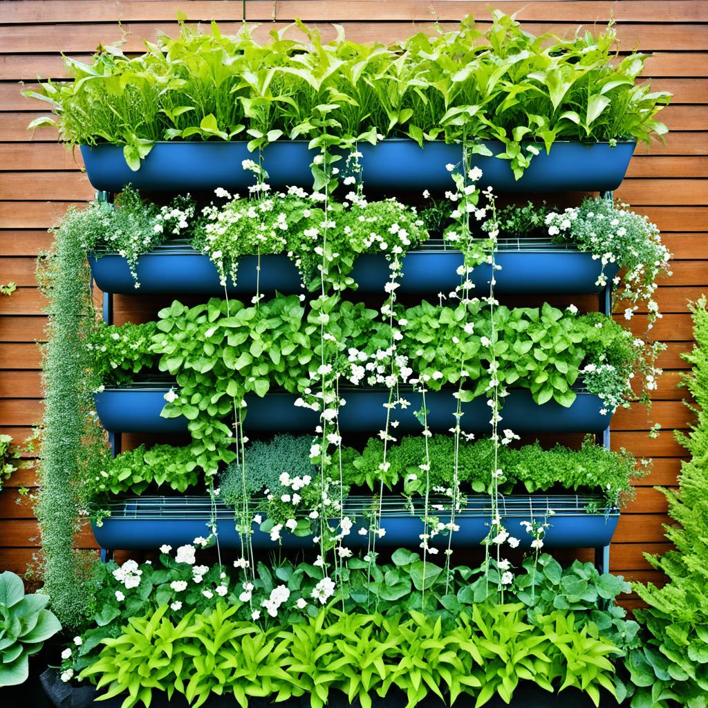 Vertical gardening with climbing plants