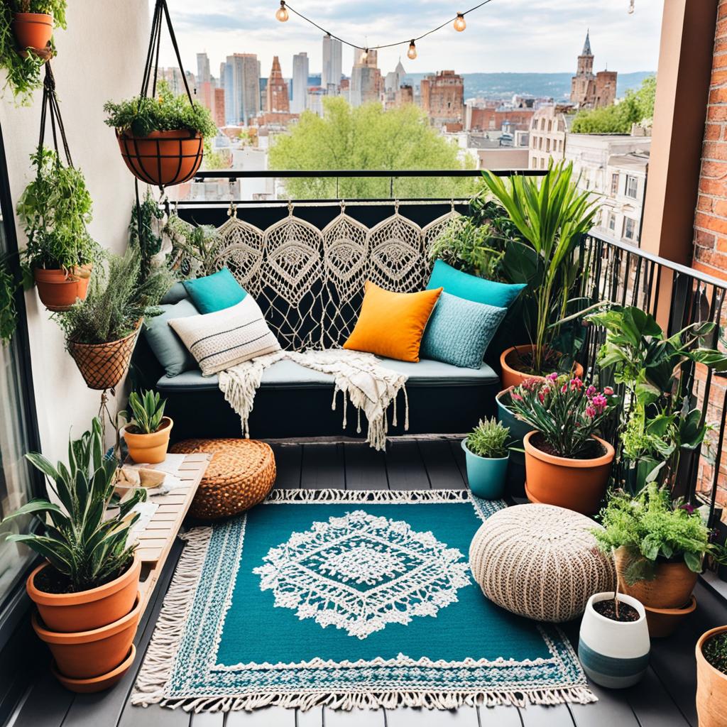 boho chic balcony design