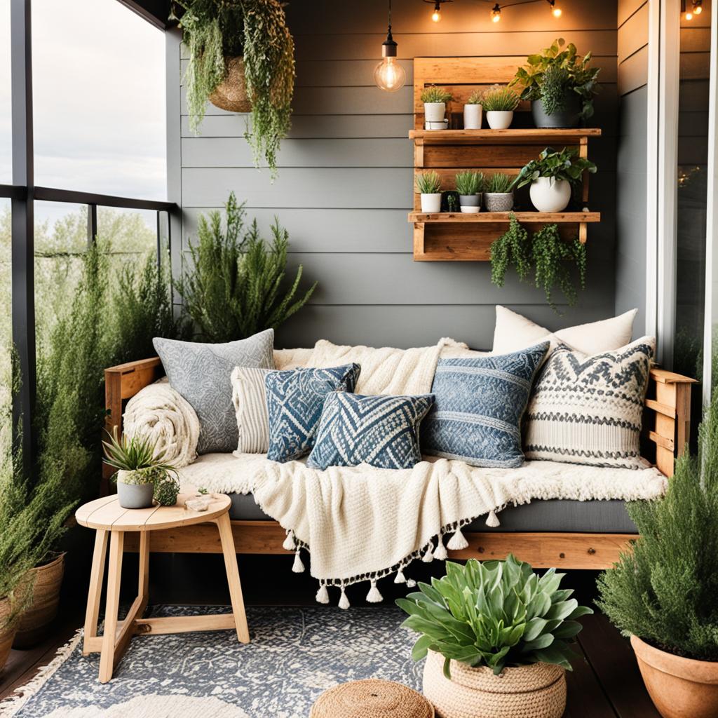 cozy balcony oasis